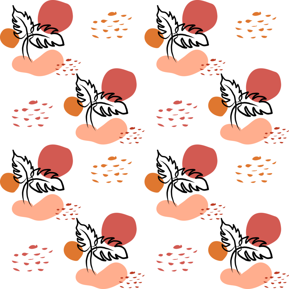 Botanical Boho Seamless Pattern png