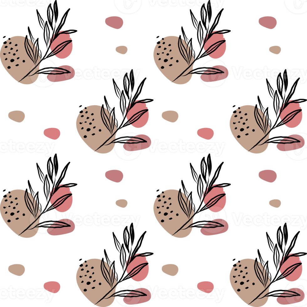 Botanical Boho Seamless Pattern png