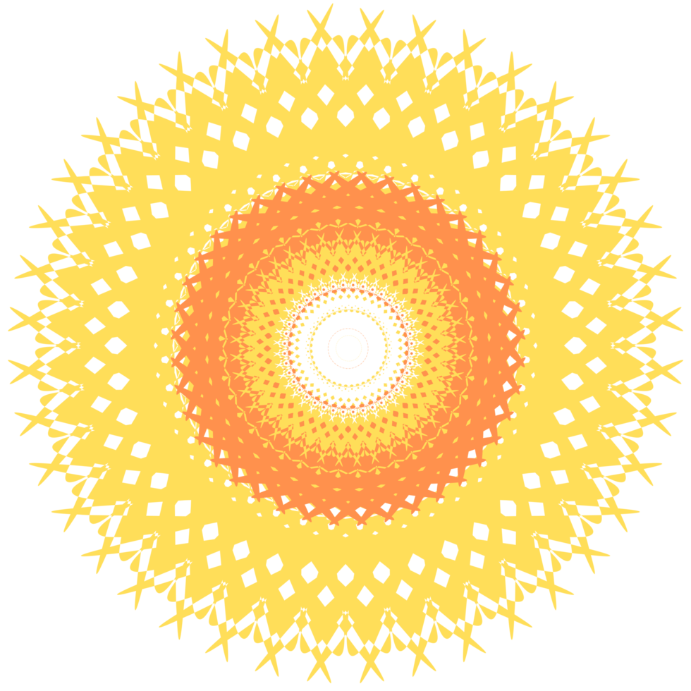 ilustração de mandala de ouro png