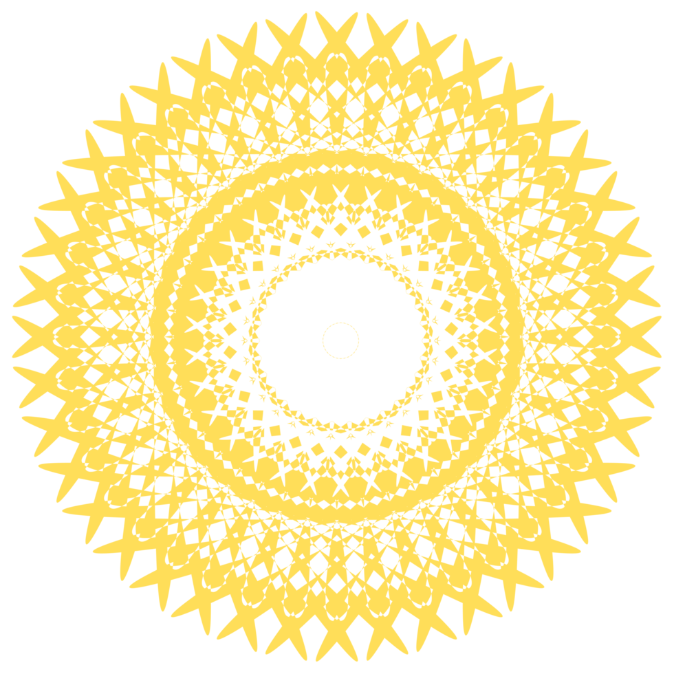 ilustração de mandala de ouro png