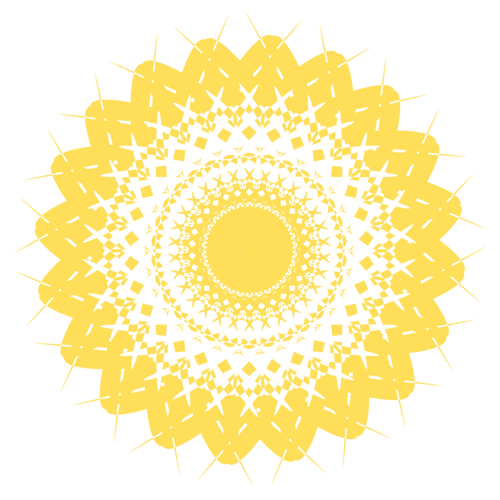 ilustração de mandala de ouro png