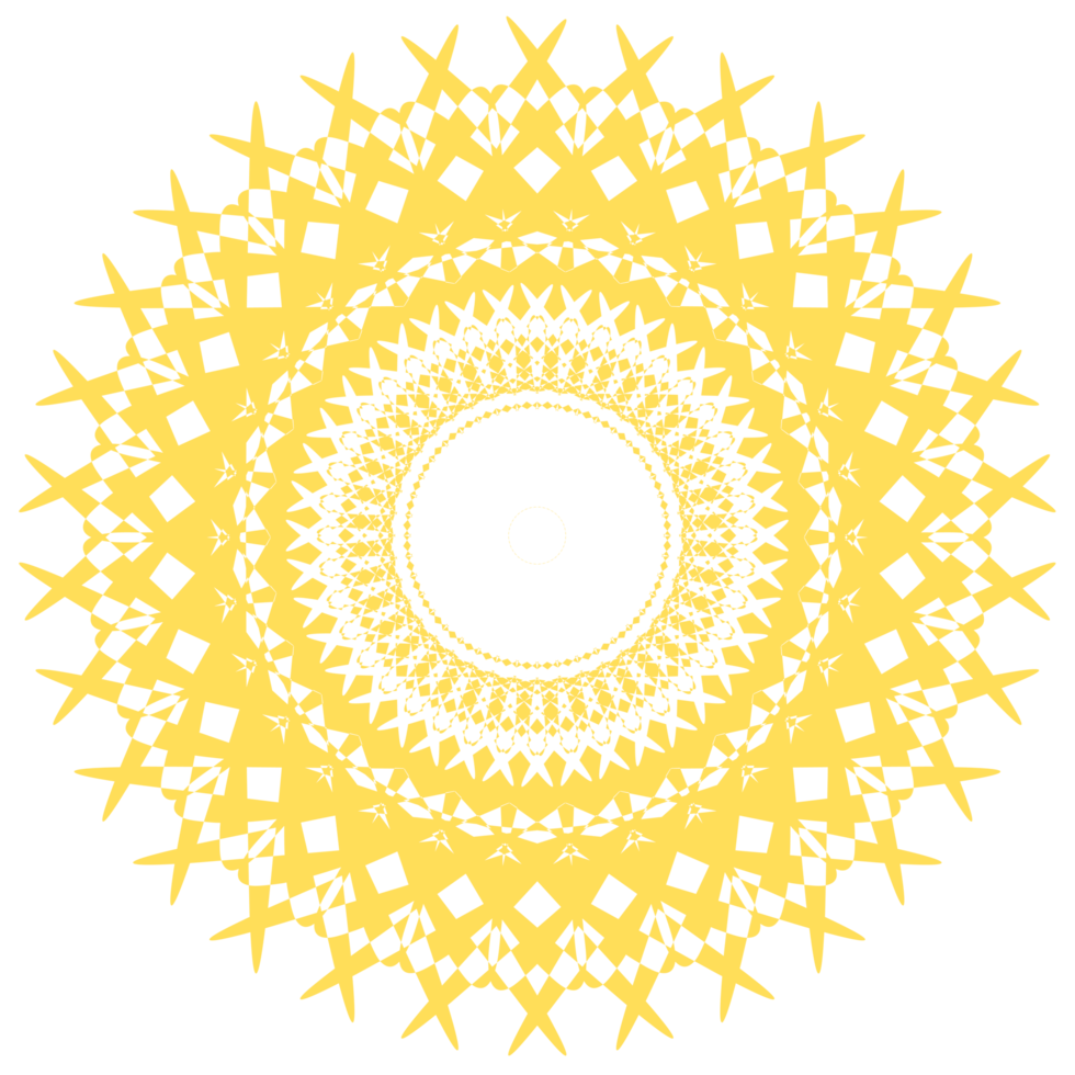 ilustração de mandala de ouro png