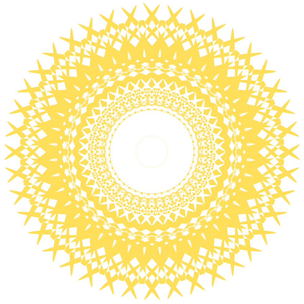 ilustração de mandala de ouro png