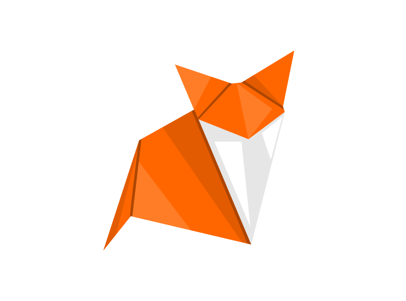 Origami-Kunstdesign - Fuchs png