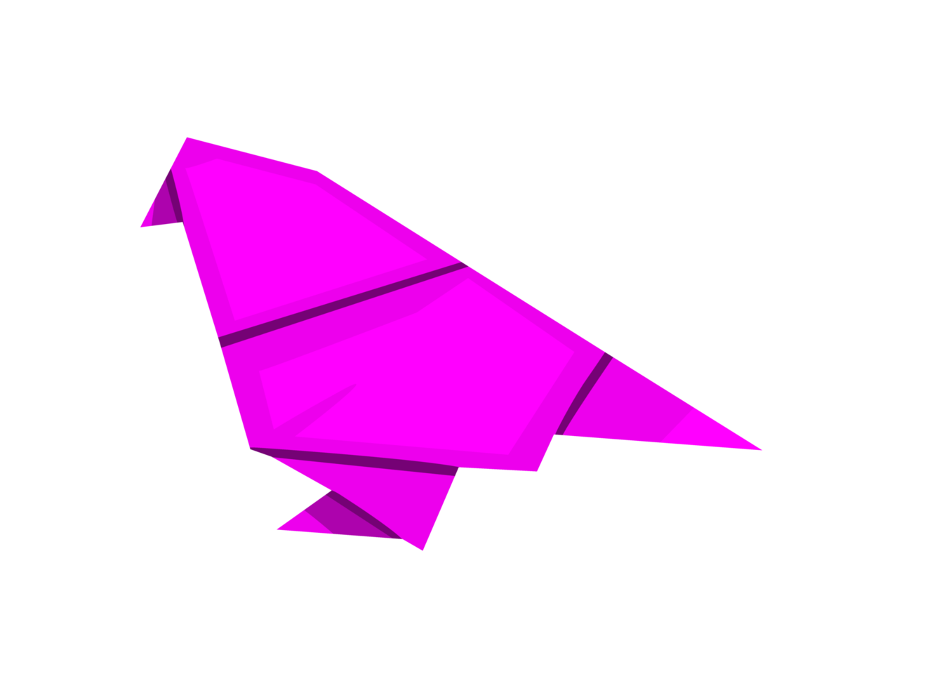 diseño de arte de origami - pájaro png