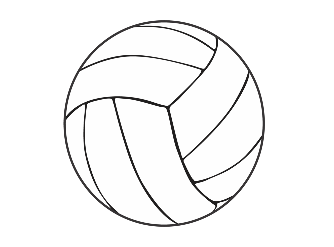 pelota deportiva - arte de línea de voleibol png