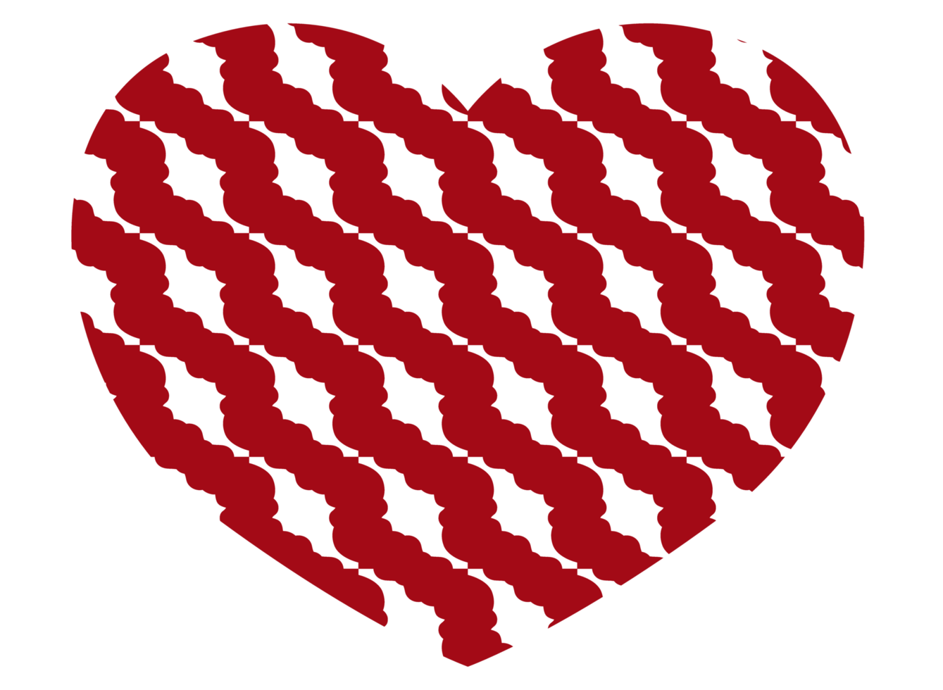 red valentine love with ornament pattern png