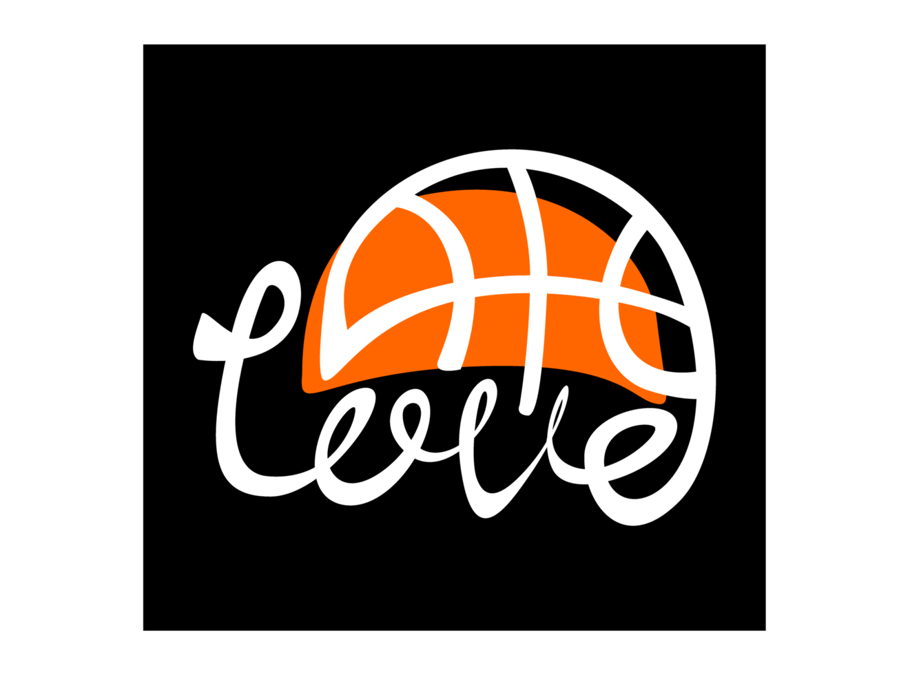 Love basketball typography design png