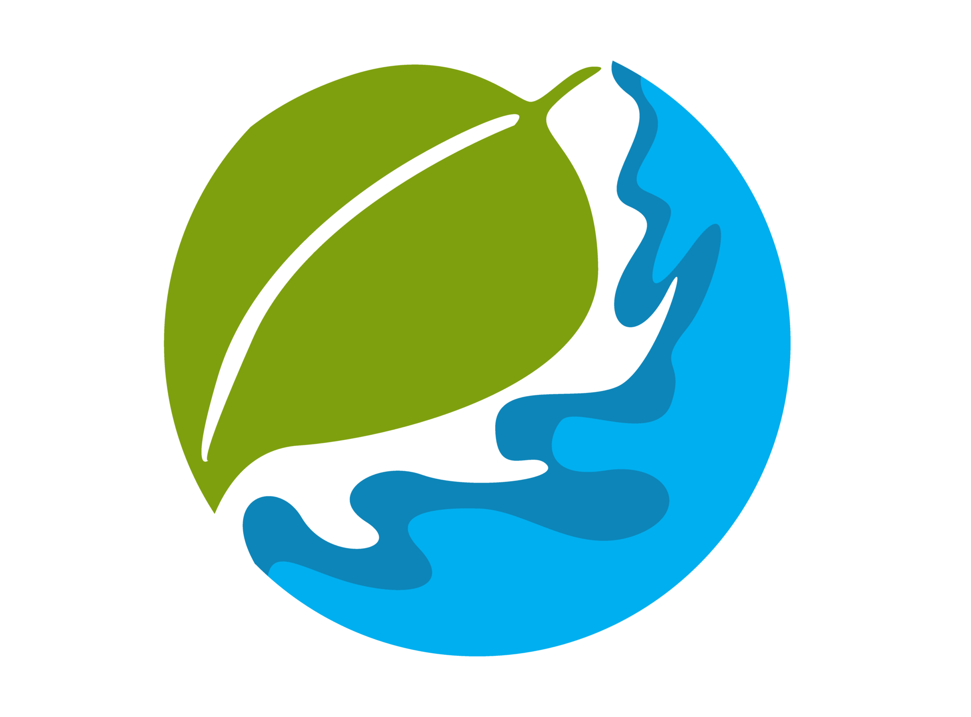 Eco Green Leaf and water circle logo 12996735 PNG