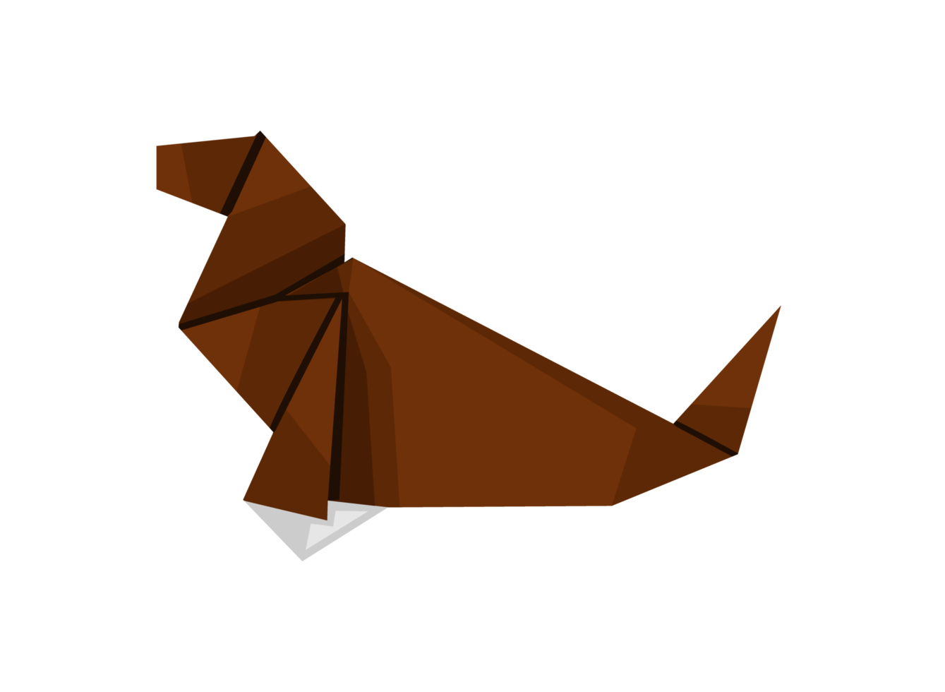 Origami art design - sea lions png