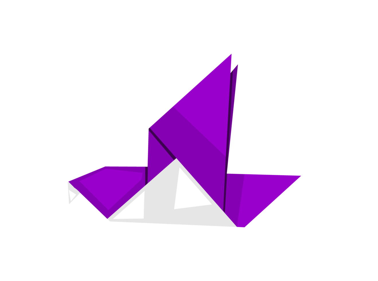 Origami art design - bird png