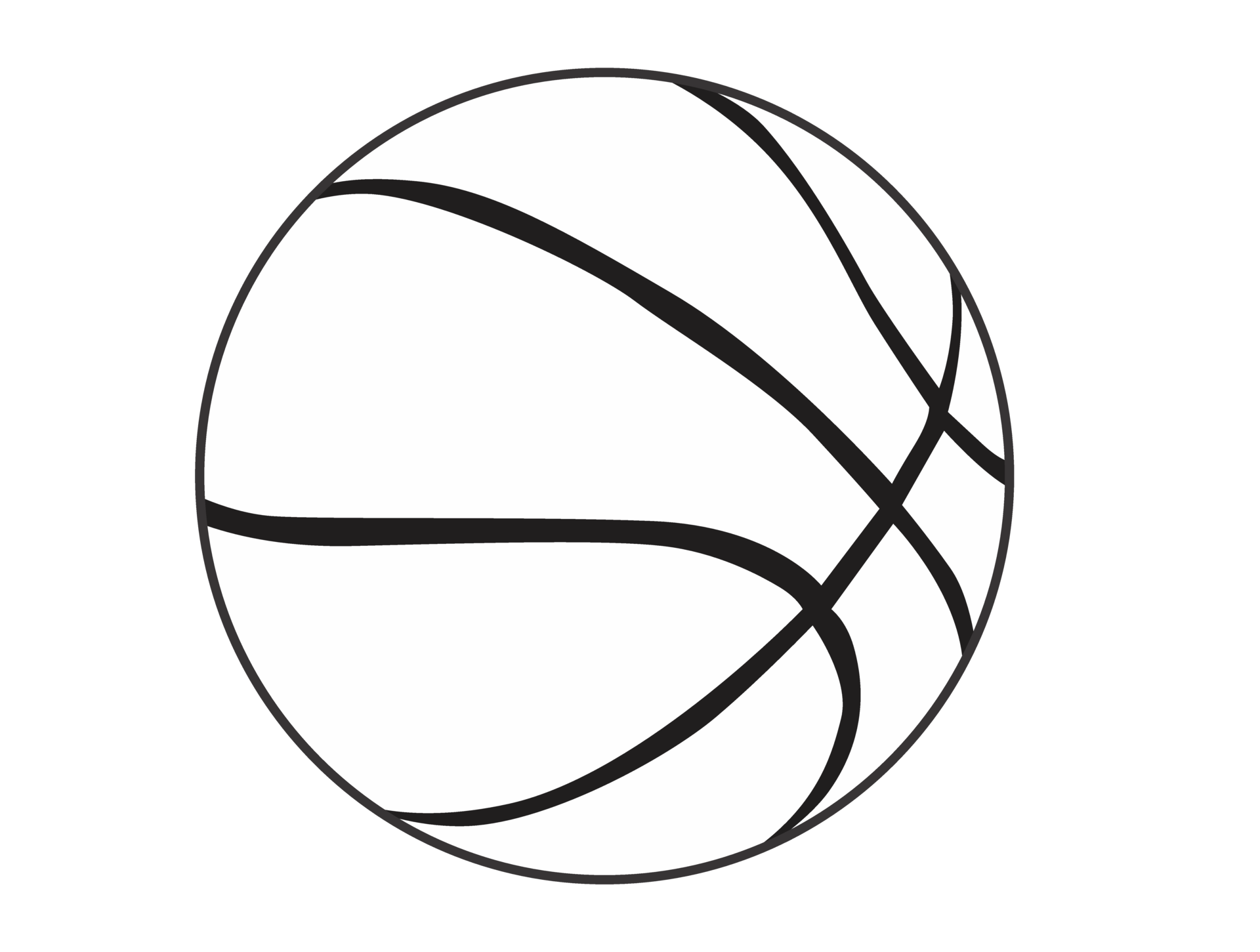 Sport ball basketball line art PNG 12996778 PNG