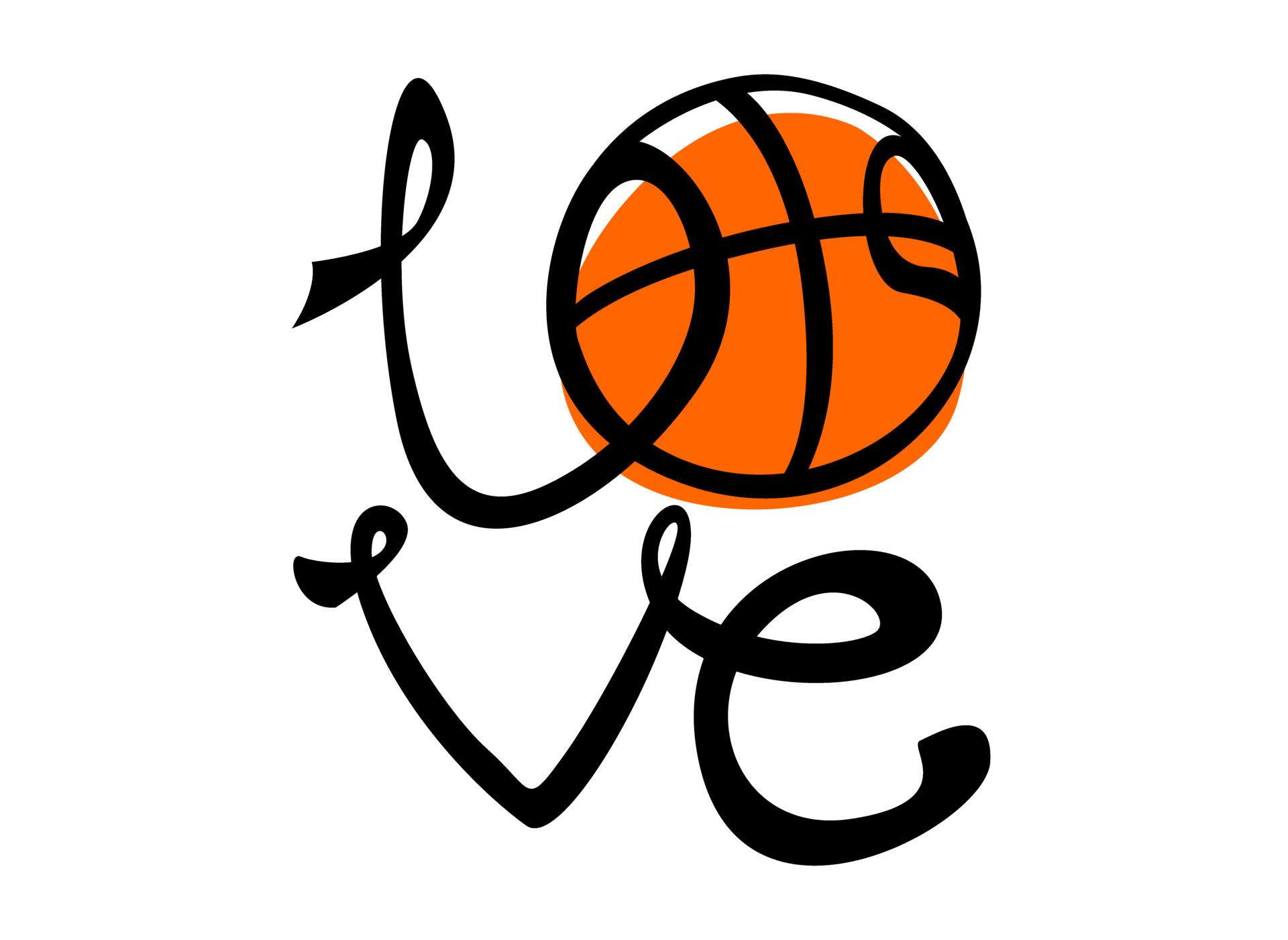 Love basketball typography design 12996800 PNG