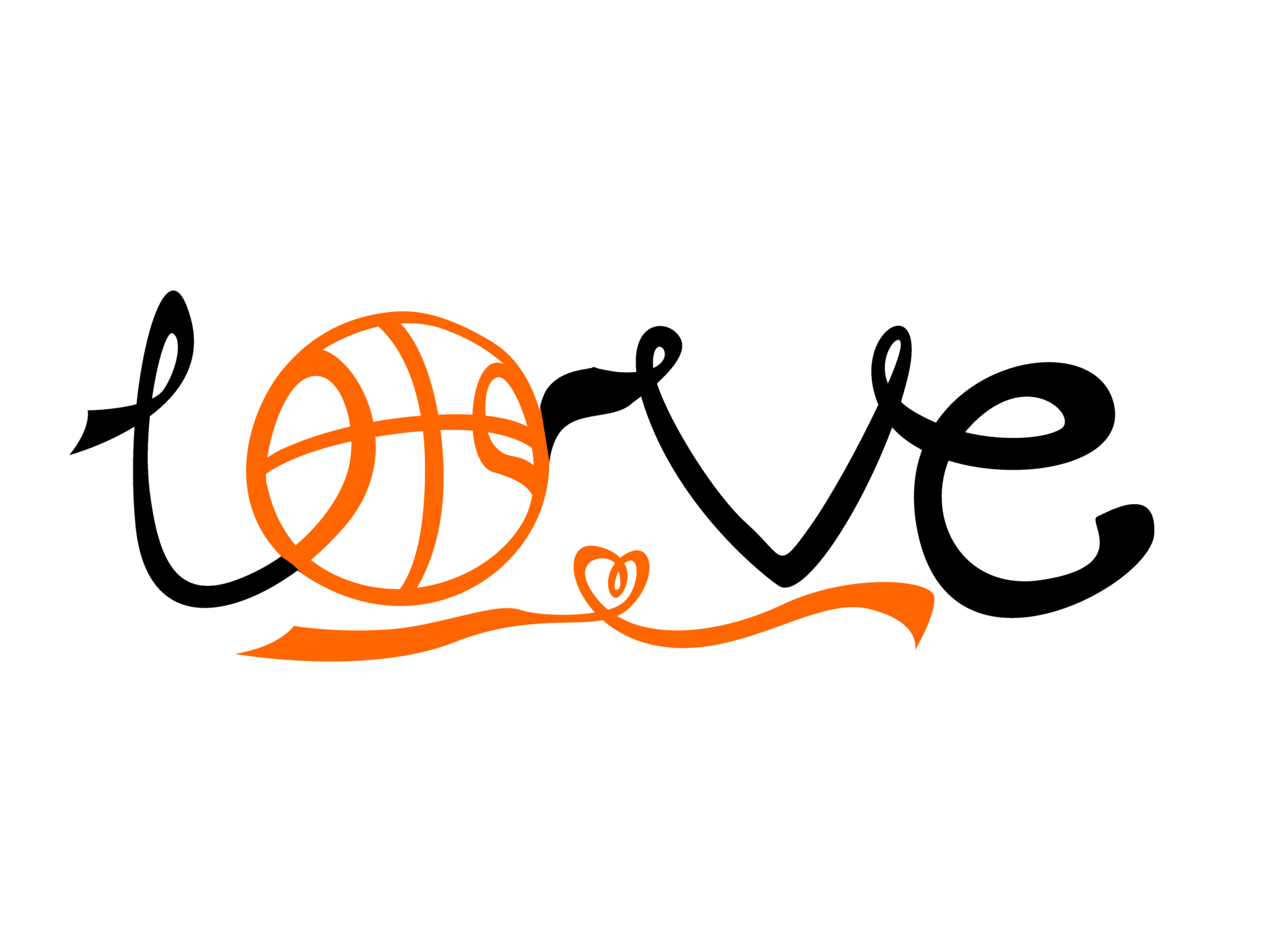 Love basketball typography design 12996802 PNG