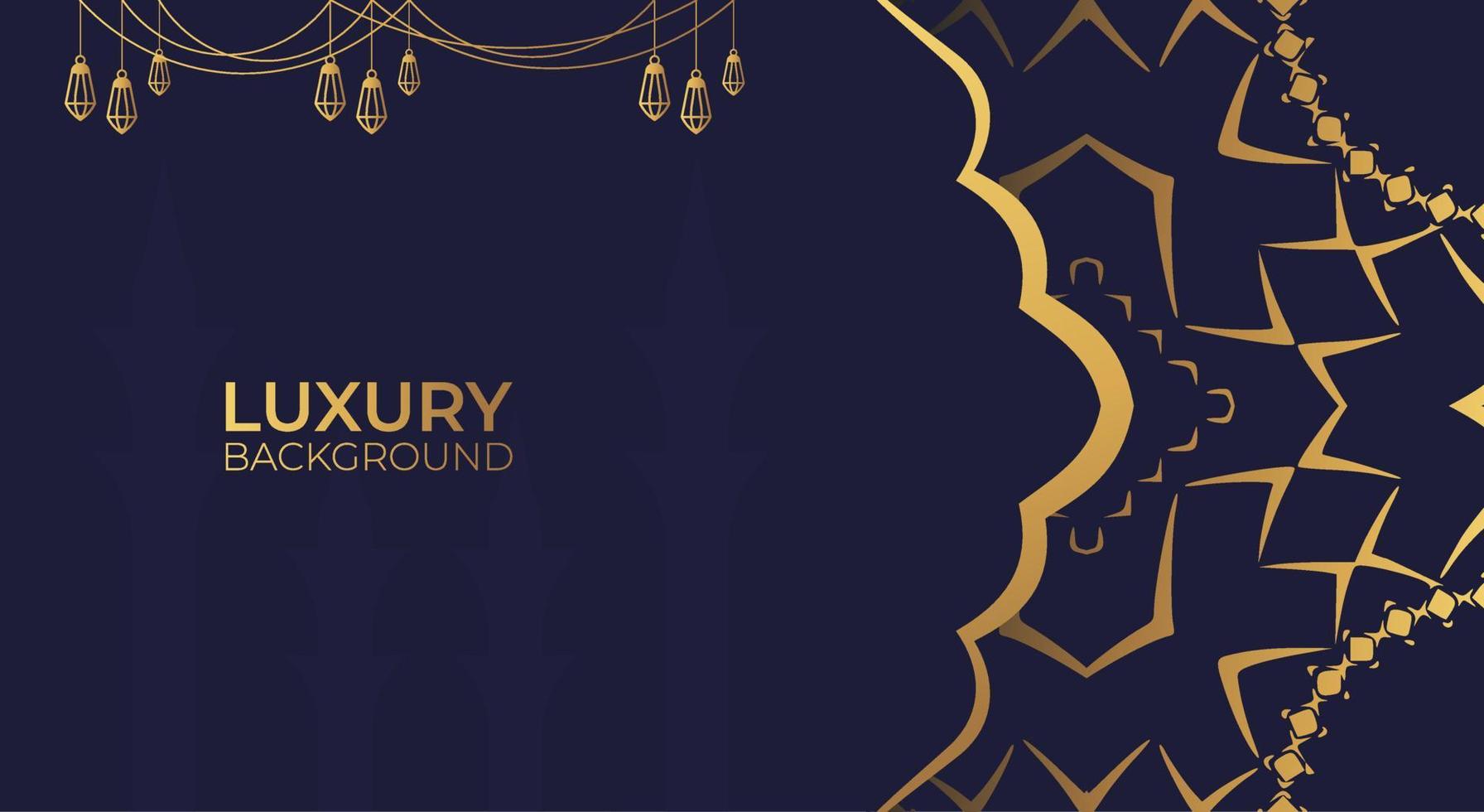 Luxury Islamic background with golden Arabic pattern Islamic eastern style Arabic. Ramadan Style Decorative Mandala. Suitable for themes with Islamic nuances vector