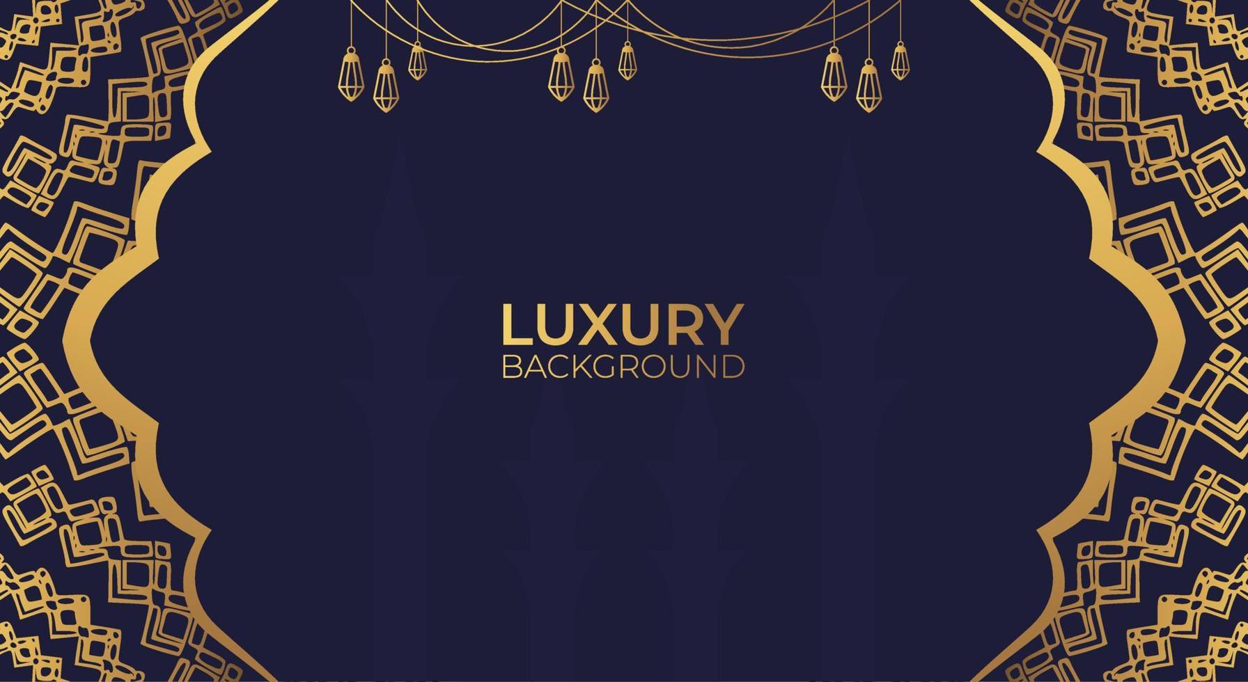 Luxury Islamic background with golden Arabic pattern Islamic eastern style Arabic. Ramadan Style Decorative Mandala. Suitable for themes with Islamic nuances vector