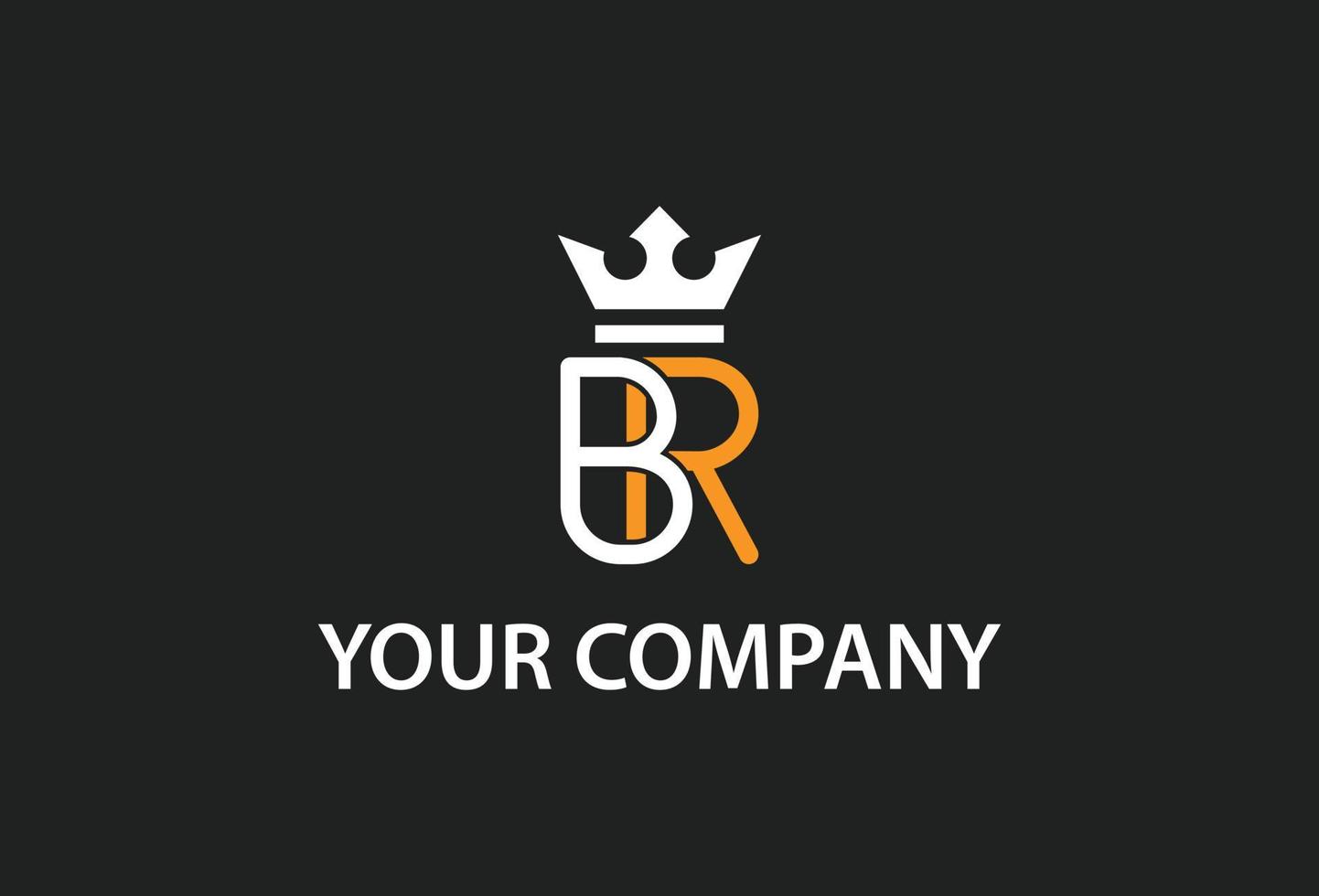 BR King Logo design template vector