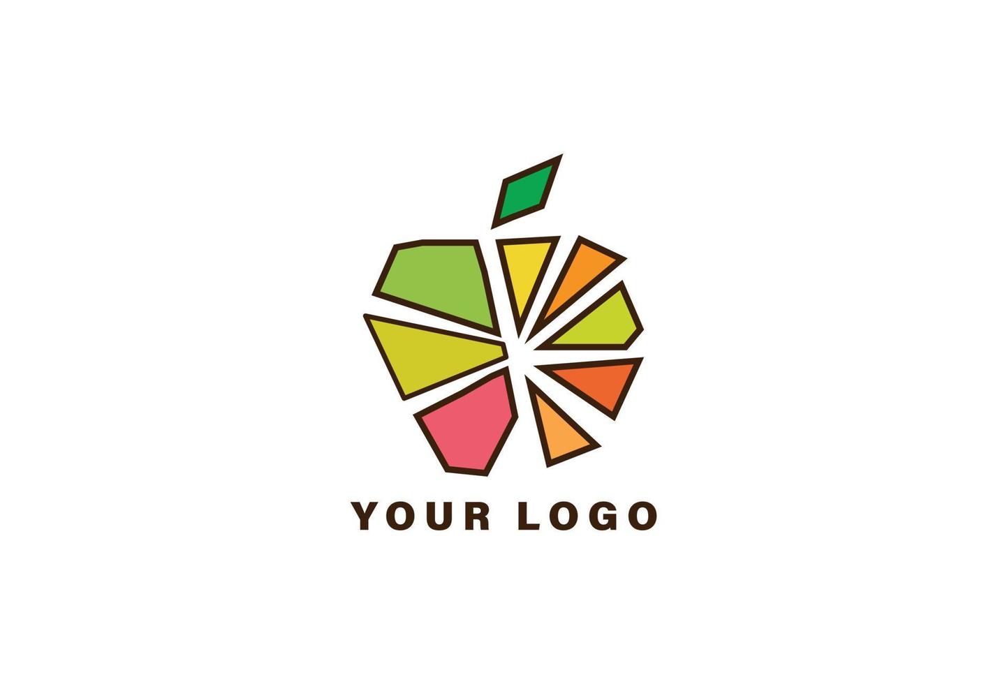 plantilla de diseño de logotipo de fruta de manzana vector