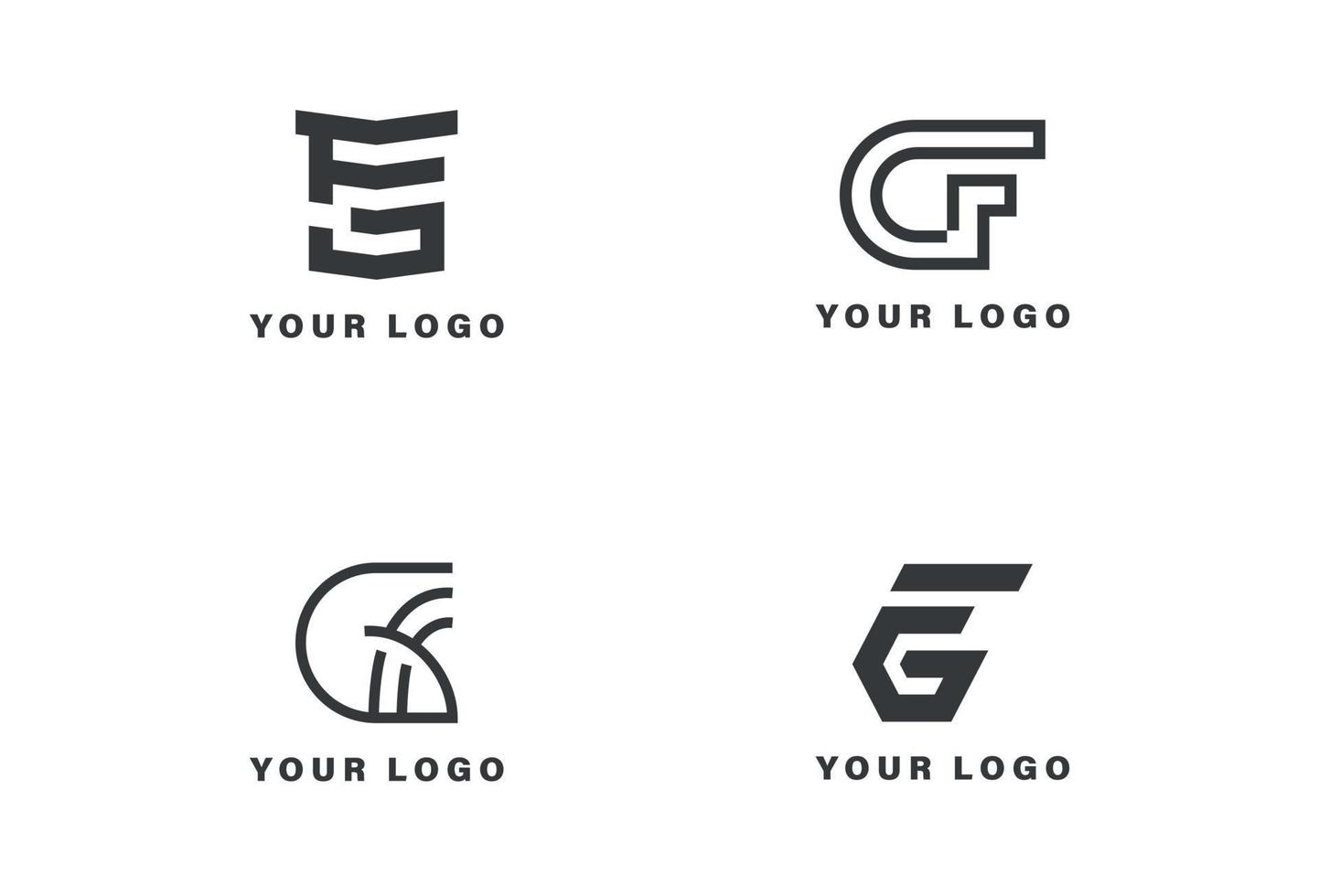 F G Letter Logo Design Template vector