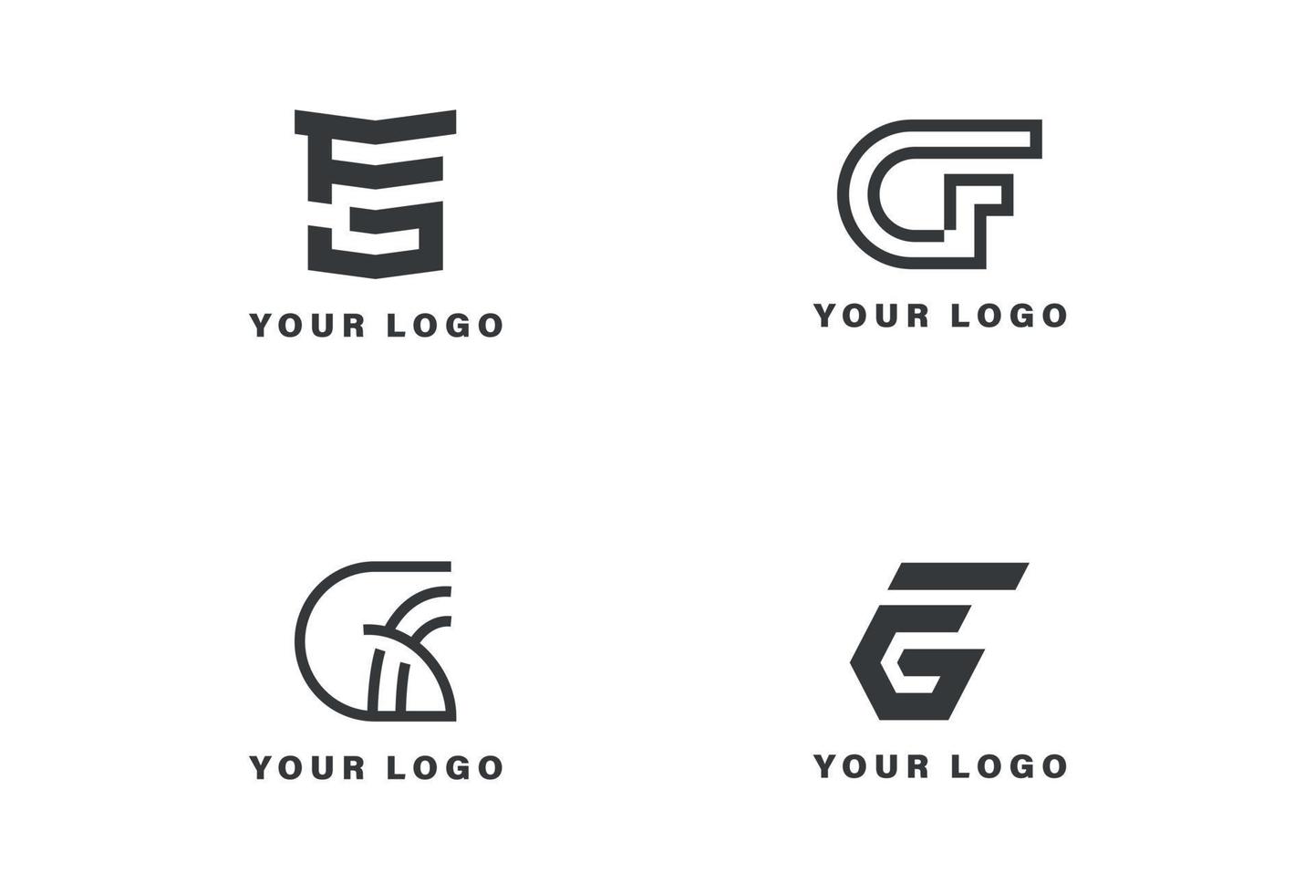 plantilla de diseño de logotipo de letra fg vector