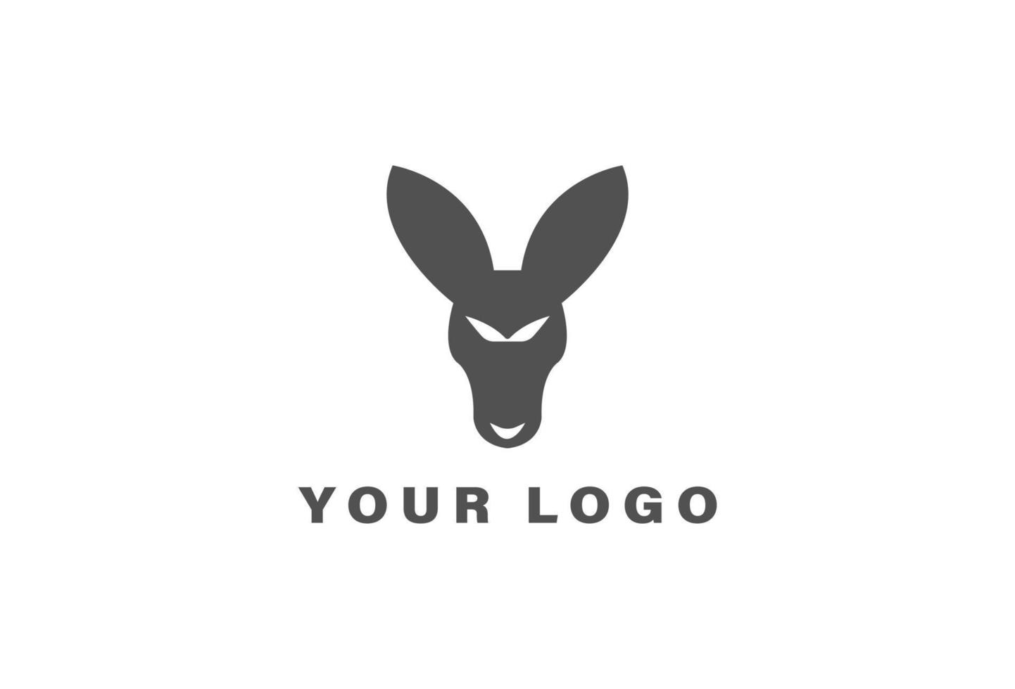 plantilla de diseño de logotipo de burro vector