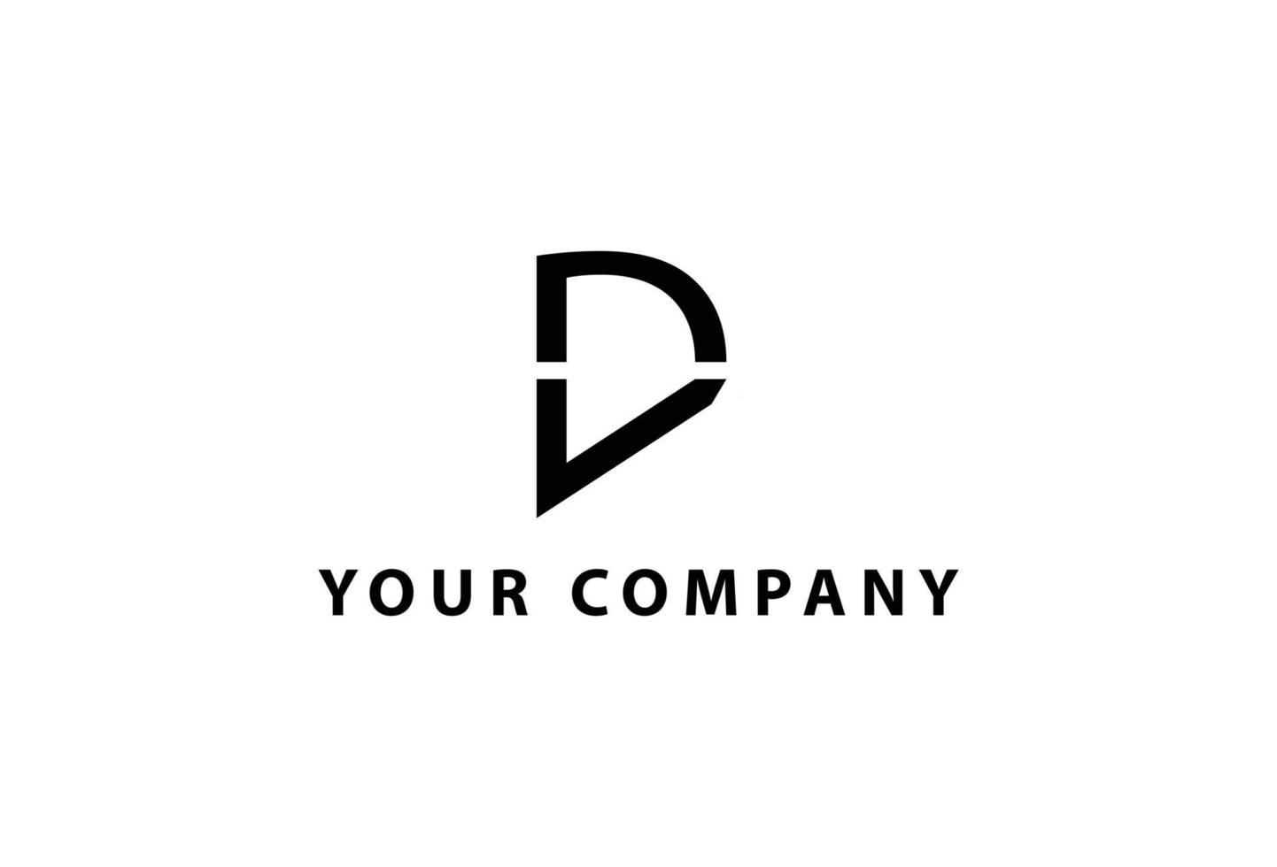 DV letter logo design template vector