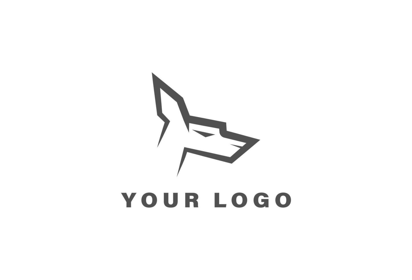 Dog logo - design template vector