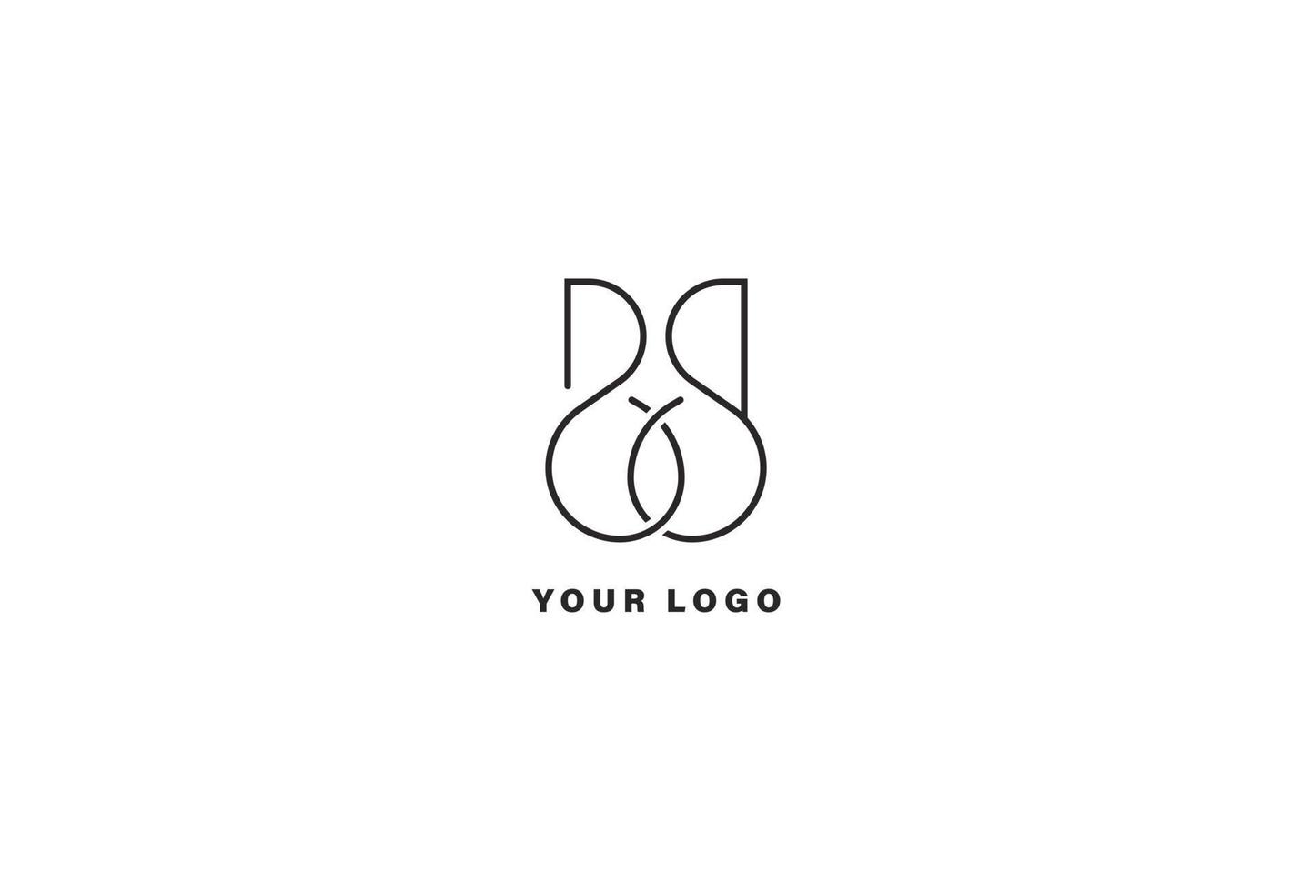 BB letter logo design template vector