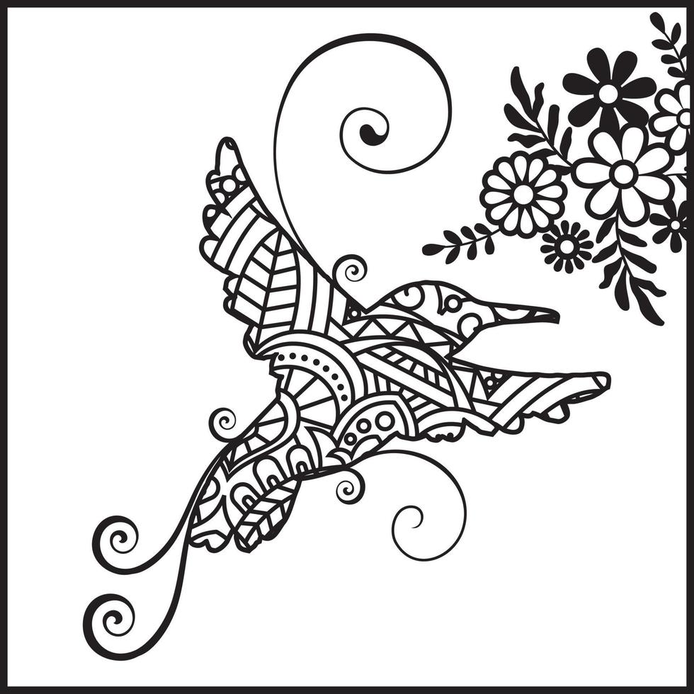 Vector illustration decorative Hummingbird on white background