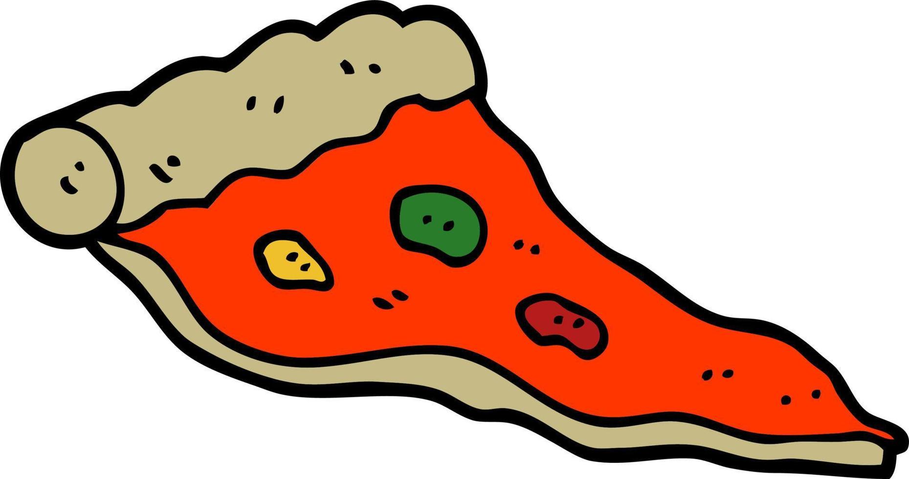 doodle cartoon pizza vector