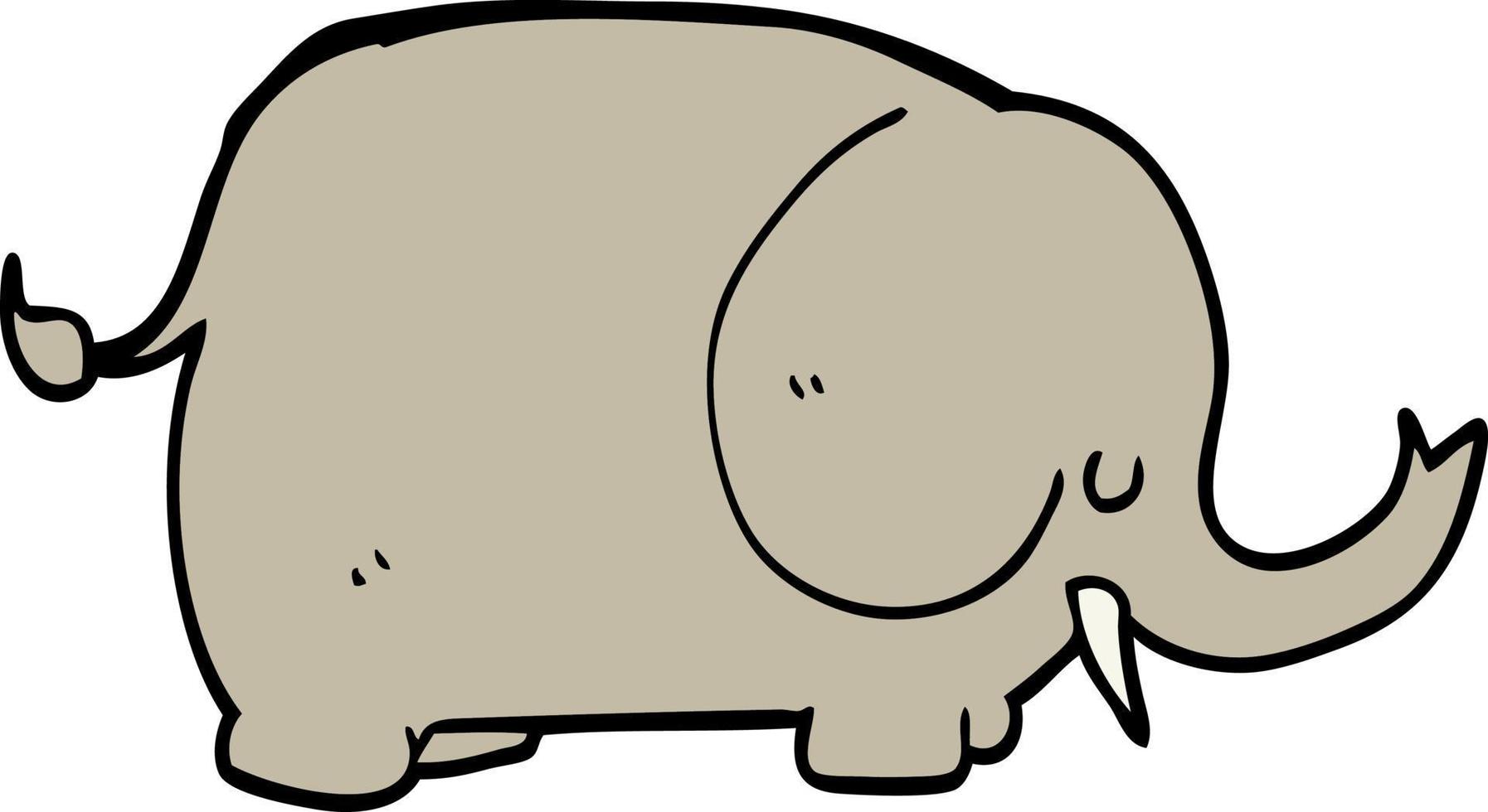 doodle character cartoon elephant vector