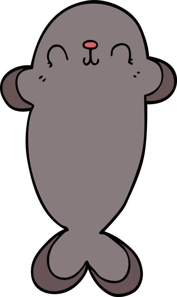 doodle character cartoon seal vector