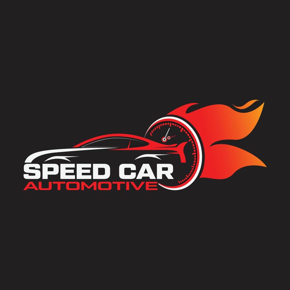 logotipo de coche de velocidad vector
