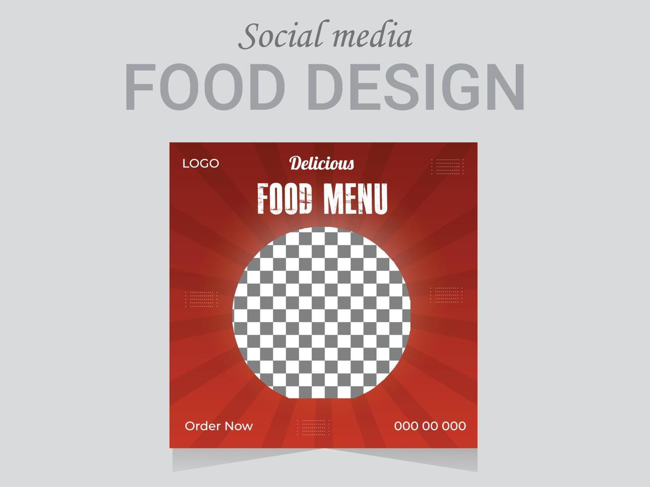 plantilla de diseño de alimentos en medios sociales, diseño de diseño de afiches vectoriales. formato de archivo eps de diseño de comida moderna. vector