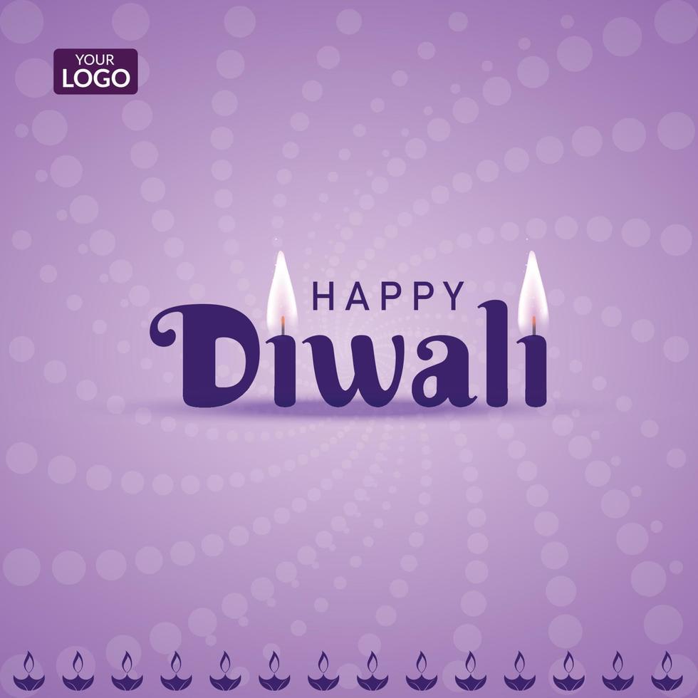 Diwali Festival Posts vector