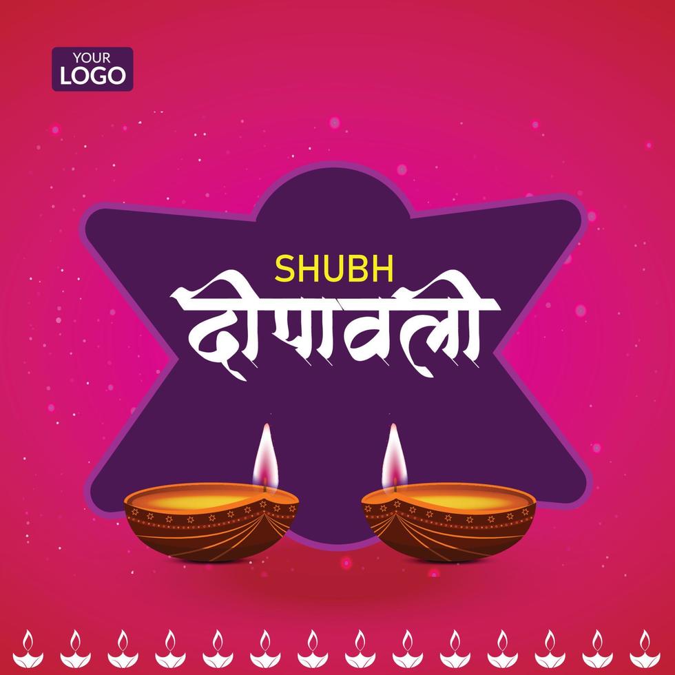 Diwali Festival Posts vector