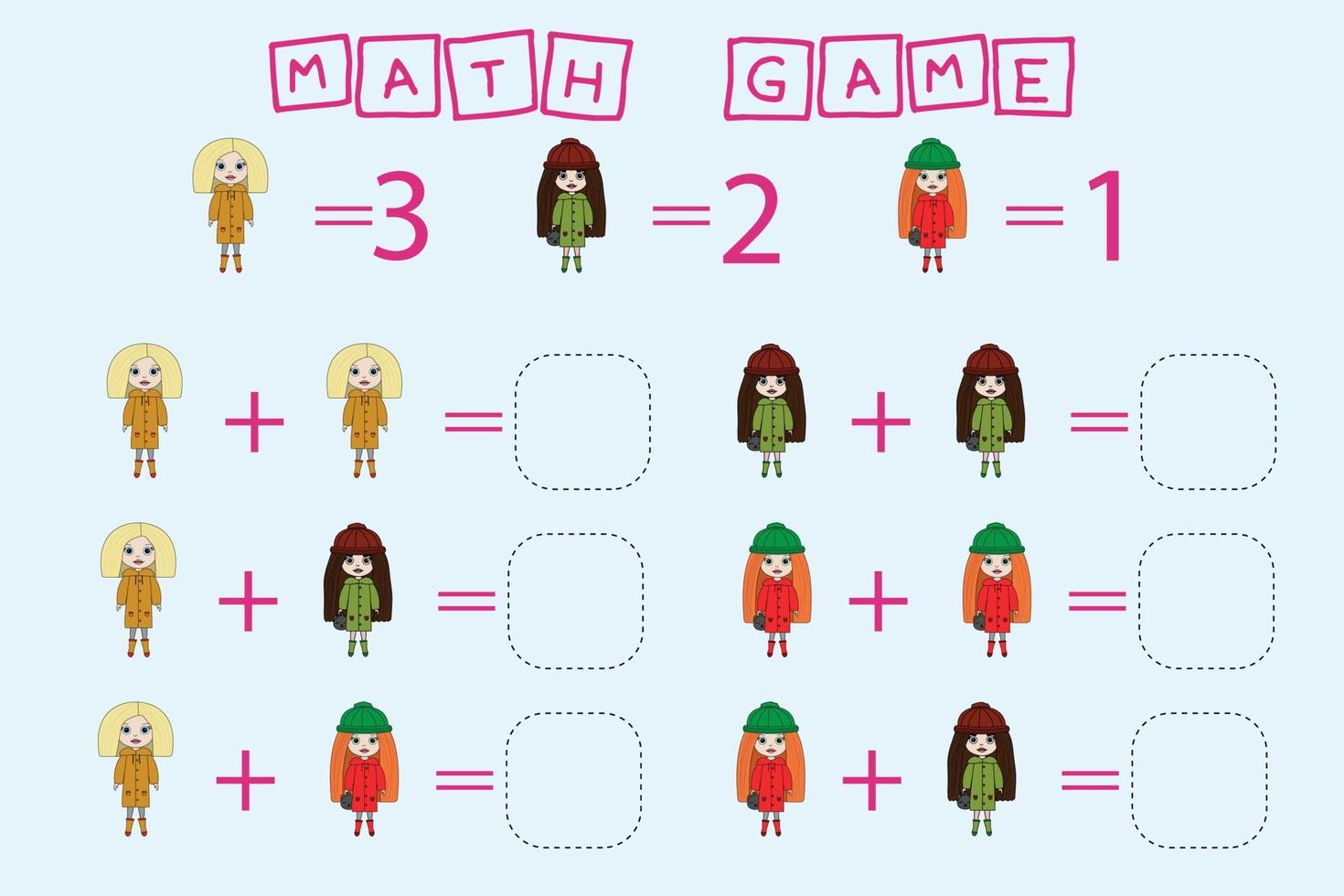 Logic game for children. vector