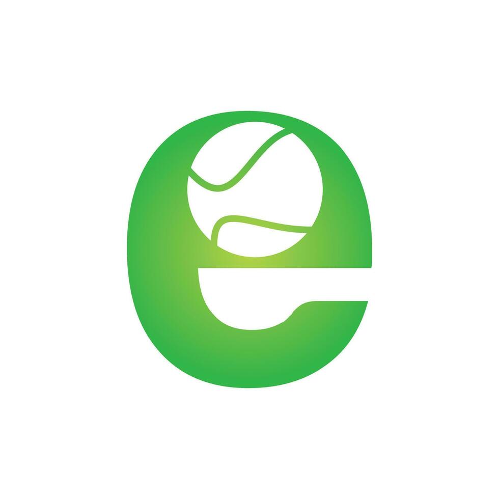 Letter E tennis vector logo design. Vector design template elements for your sport team or corporate identity.