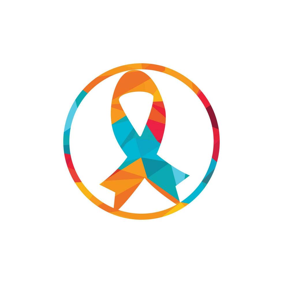 Pink ribbon vector logo design. Breast cancer awareness symbol. October is month of Breast Cancer Awareness in the world.