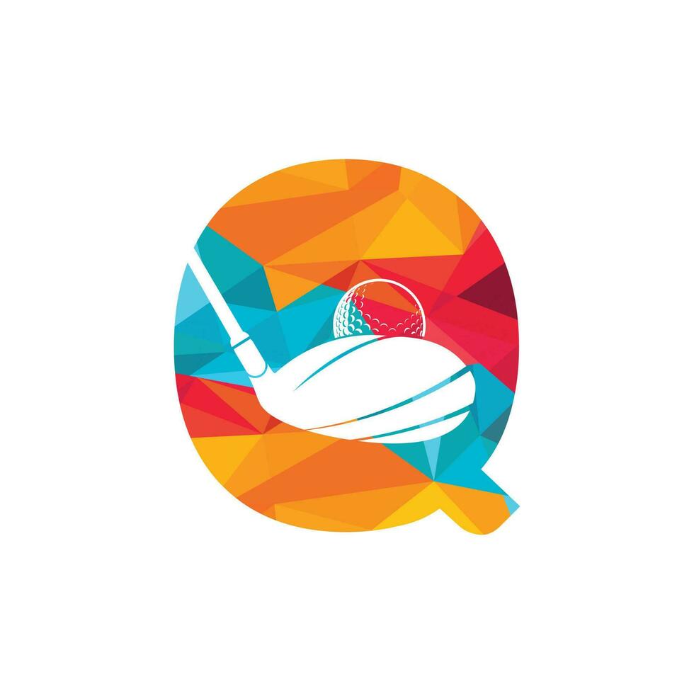 Initial letter Q golf vector logo design. Golf club inspiration logo design.