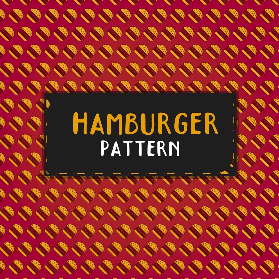 patrón de fondo aislado de icono de comida rápida de hamburguesa vector