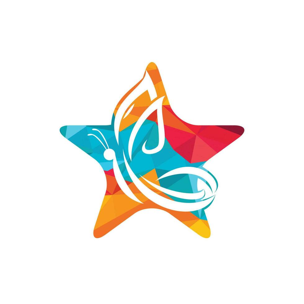 diseño de logotipo vectorial de mariposa estrella. salón de belleza vector logo ilustración creativa.