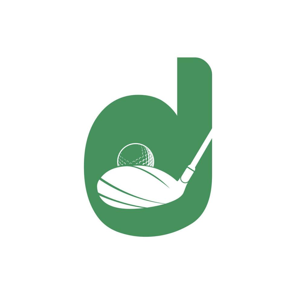 Initial letter D golf vector logo design. Golf club inspiration logo design.