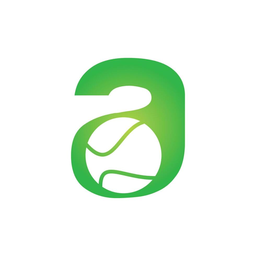 Letter A tennis vector logo design. Vector design template elements for your sport team or corporate identity.