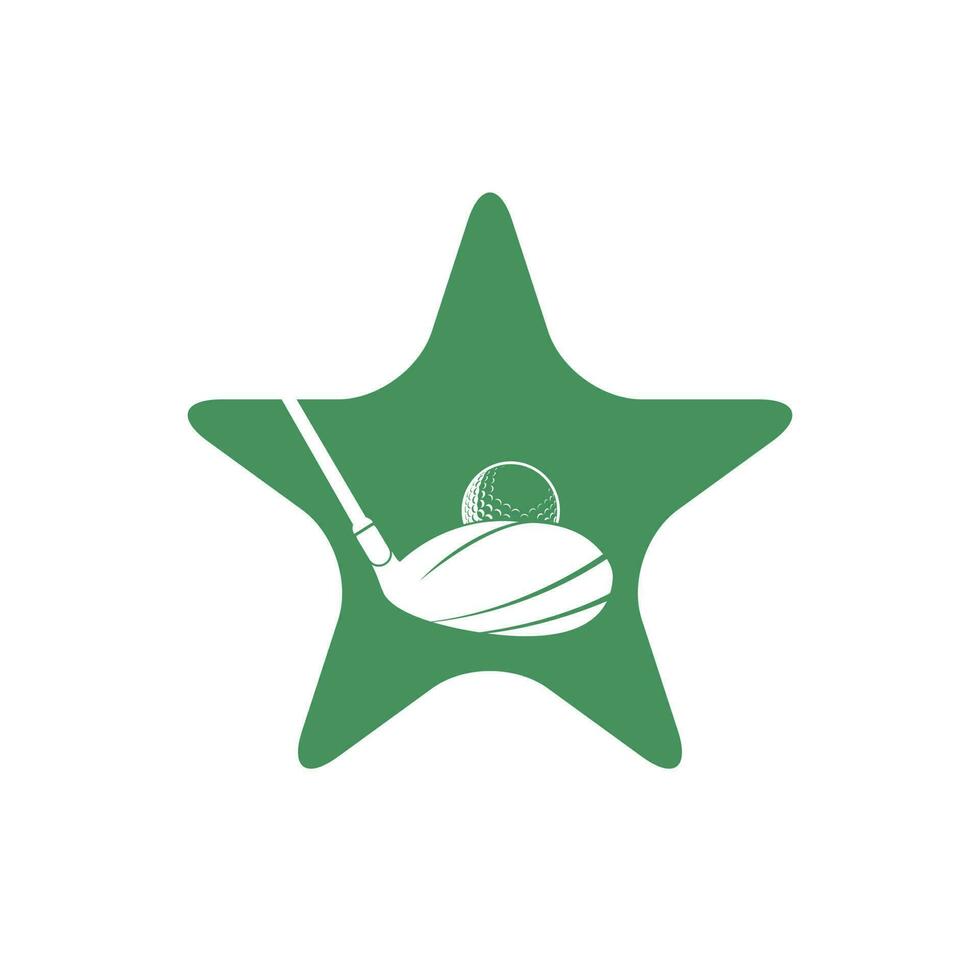 Star Golf club vector logo design. Golf club inspiration logo design.