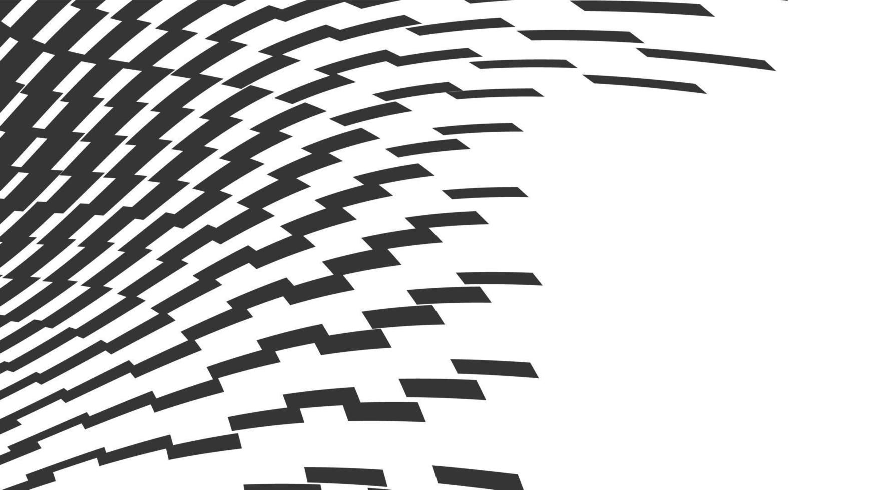 Vector abstract geometric seamless pattern with wave fading lines