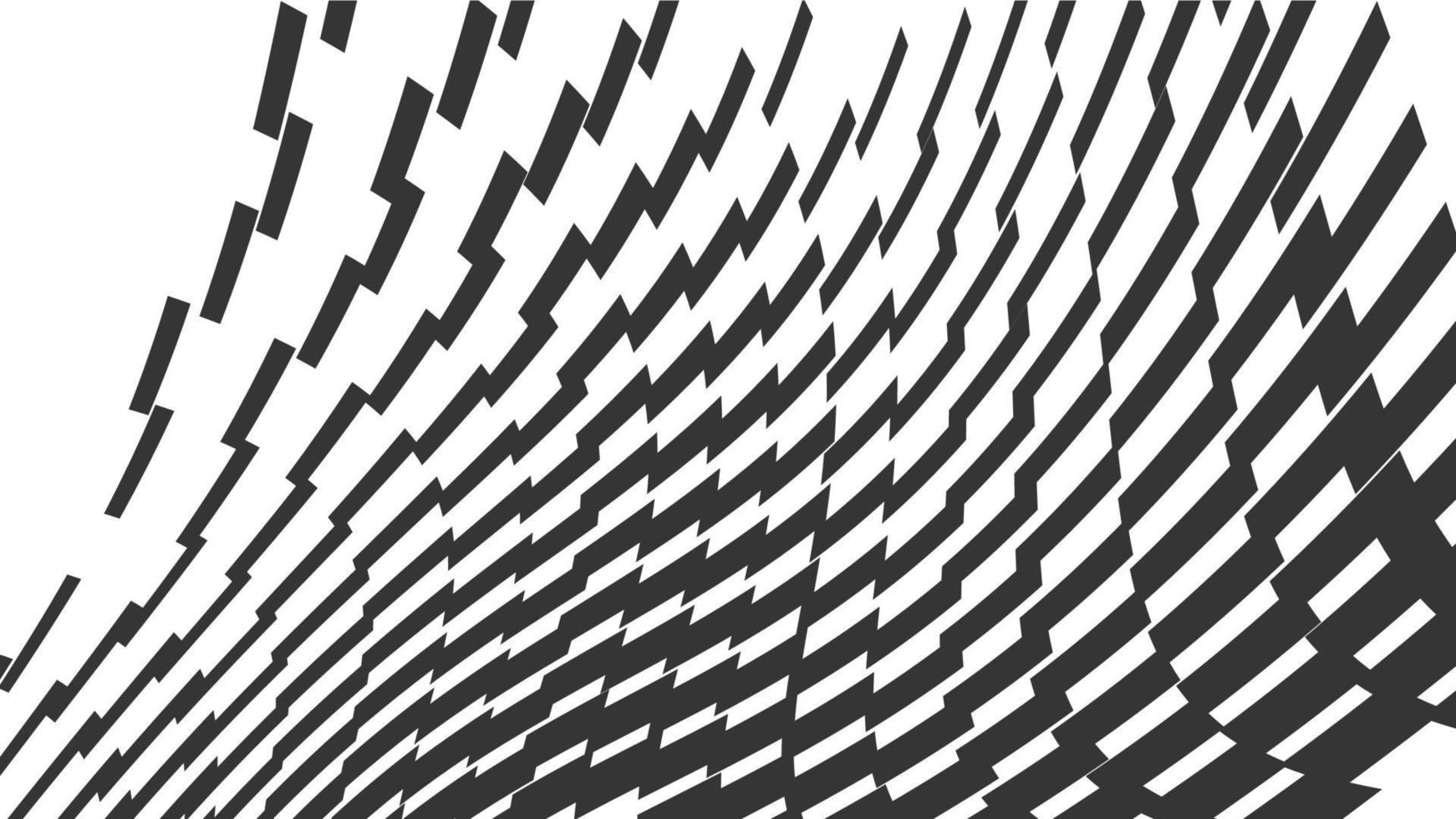 patrón geométrico abstracto vectorial sin costuras con líneas de desvanecimiento de onda, pistas, rayas de medio tono. ilustración de estilo deportivo extremo, arte urbano. textura gráfica monocromática de moda. patrón deportivo con estilo. vector