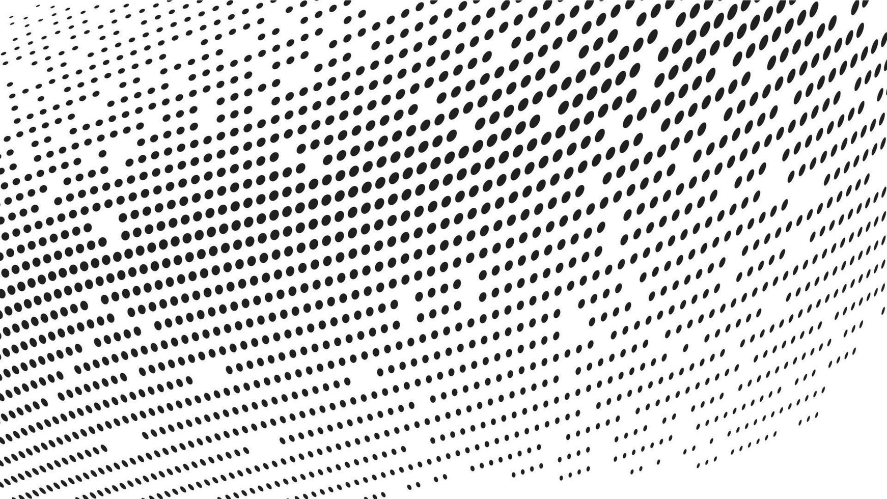 Abstract halftone wave dotted background. Futuristic twisted grunge pattern, dot, circles. Vector modern optical pop art texture for posters, business cards, cover, labels mock-up, stickers layout