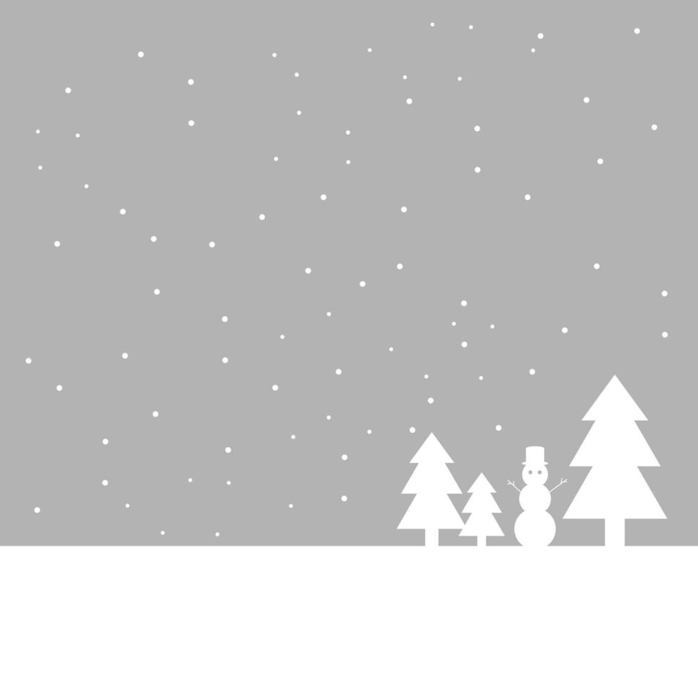 snow man in the snow day vector