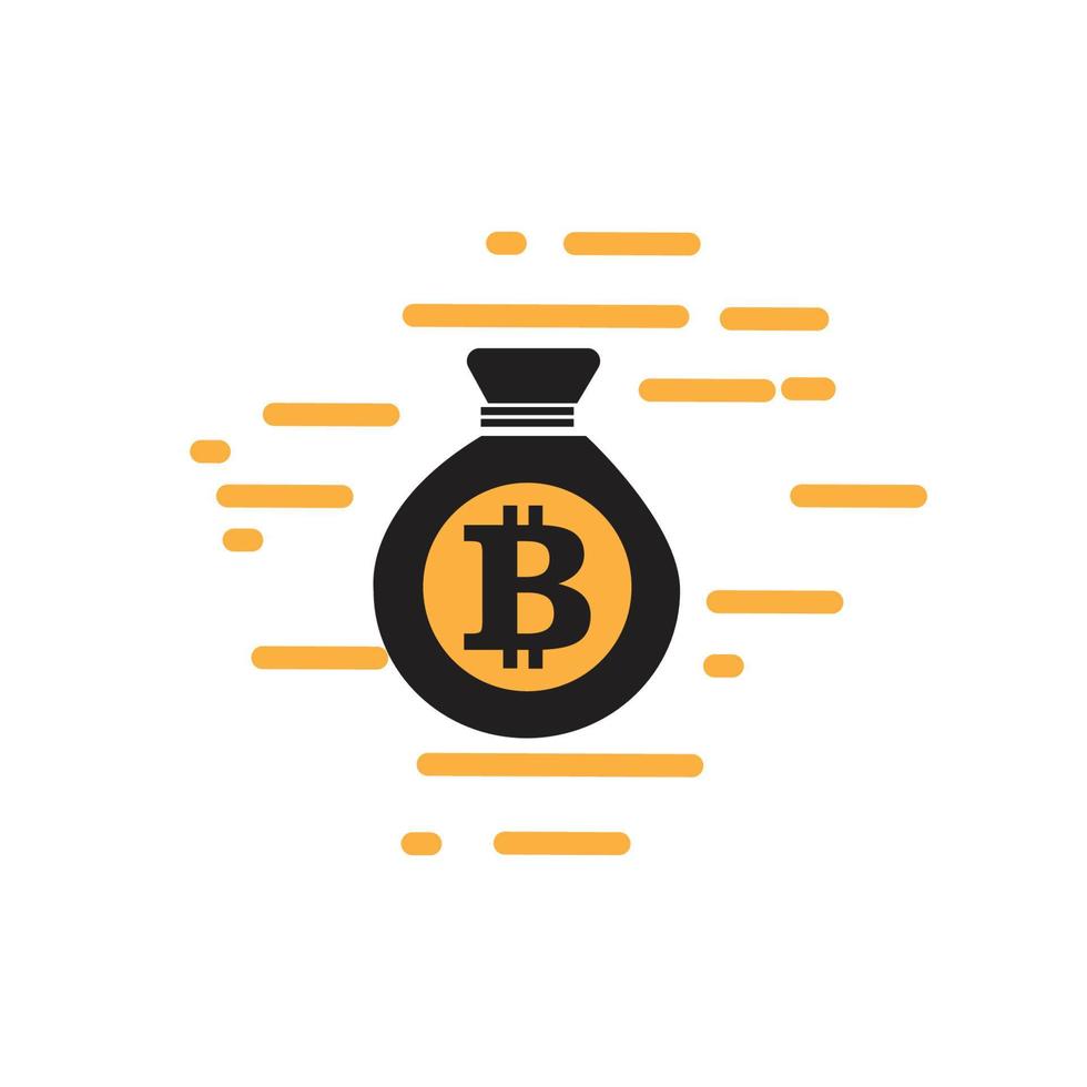 diseño de ilustración de vector de icono de bitcoin